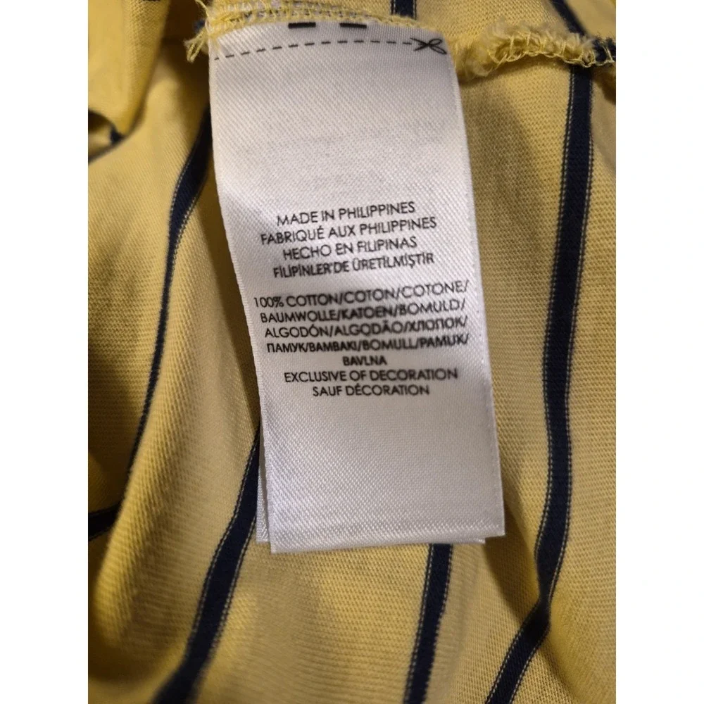 Ralph Lauren Striped Polo Shirt Mens XL Classic Yellow Blue Lightweight Golf‎